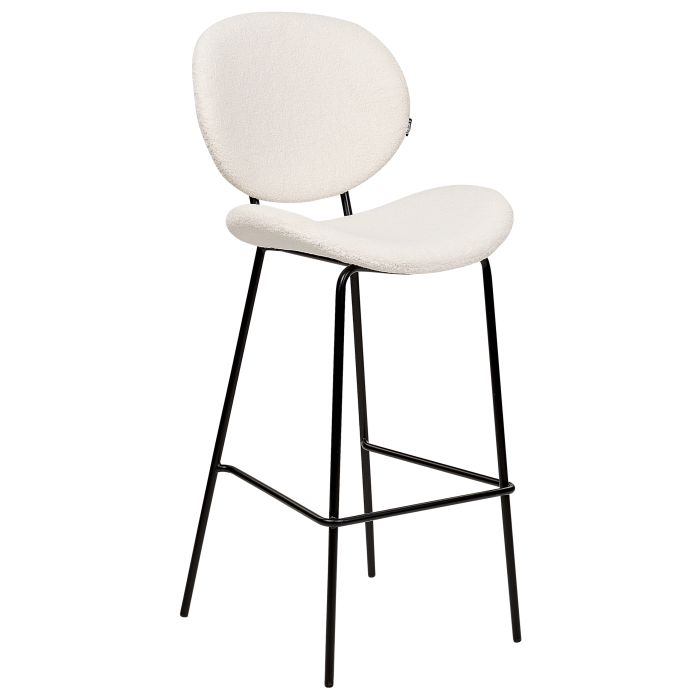 Set of 2 bar stools LUANA Boucle White [5]