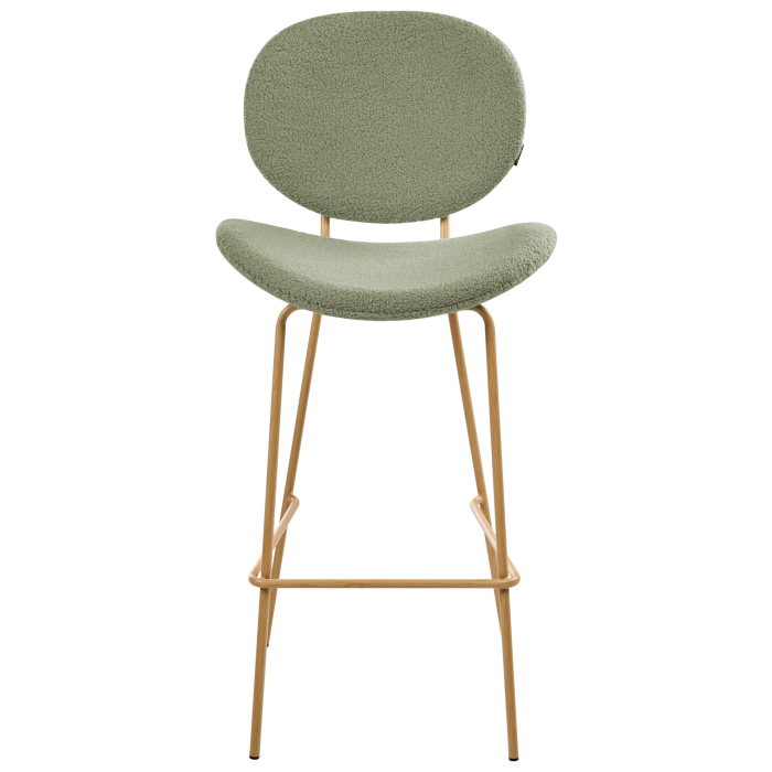 Set de 2 scaune de bar LUANA Boucle Verde deschis [6]