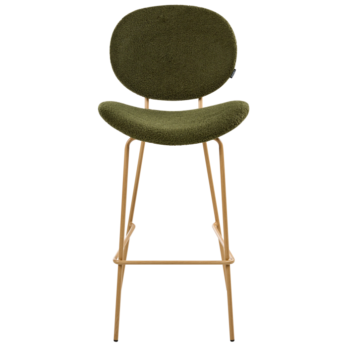 Set of 2 bar chairs LUANA Boucle Dark Green [6]