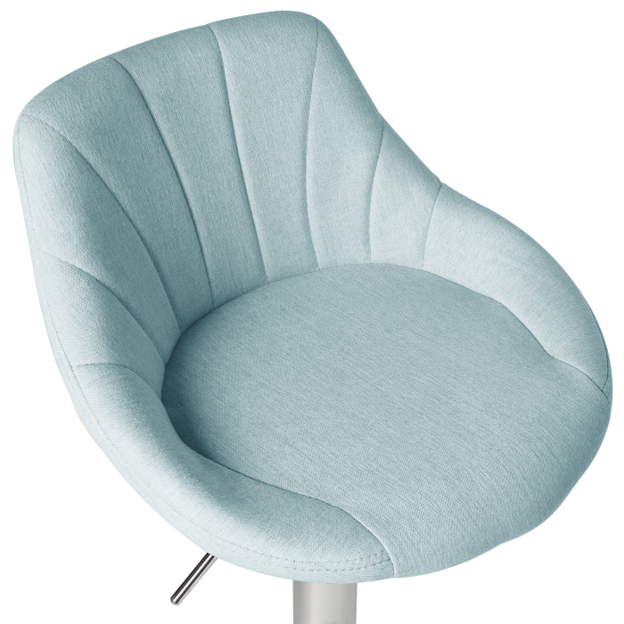 Set de 2 scaune de bar LUCCA  Pivotant Albastru deschis [8]