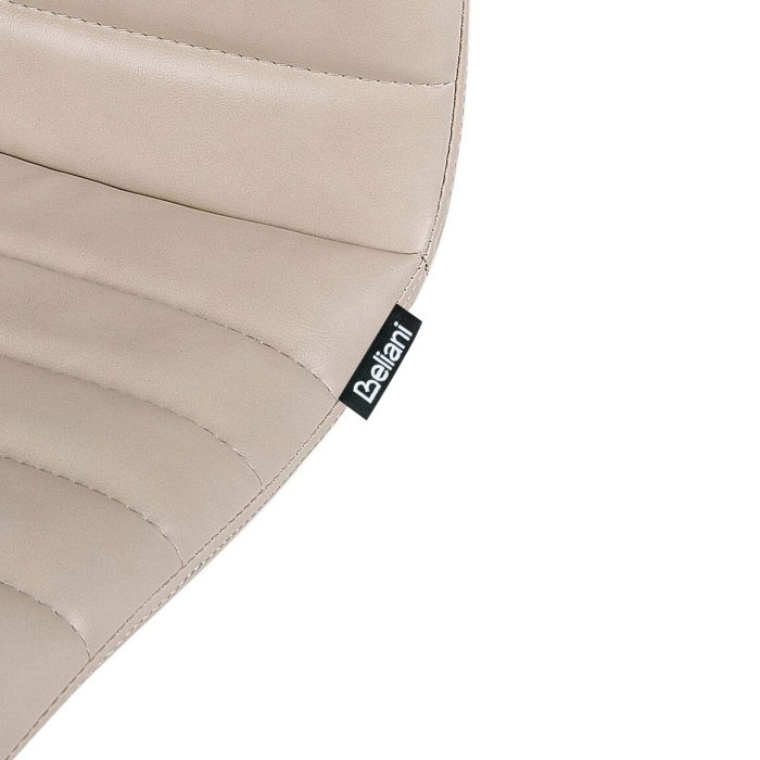 Set de 2 scaune de bar LUCERNE Piele ecologică Pivotant Bej deschis [9]