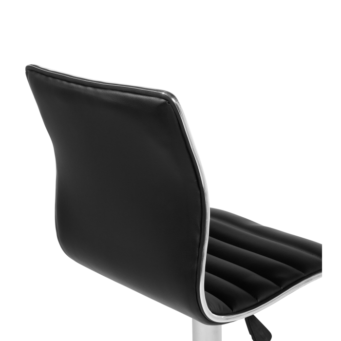 Set de 2 scaune de bar LUCERNE Piele ecologică Pivotant Negru [10]