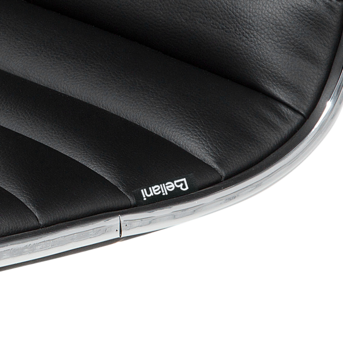 Set de 2 scaune de bar LUCERNE Piele ecologică Pivotant Negru [11]