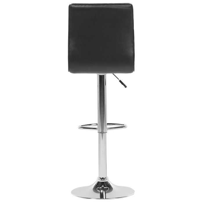 Set de 2 scaune de bar LUCERNE Piele ecologică Pivotant Negru [8]