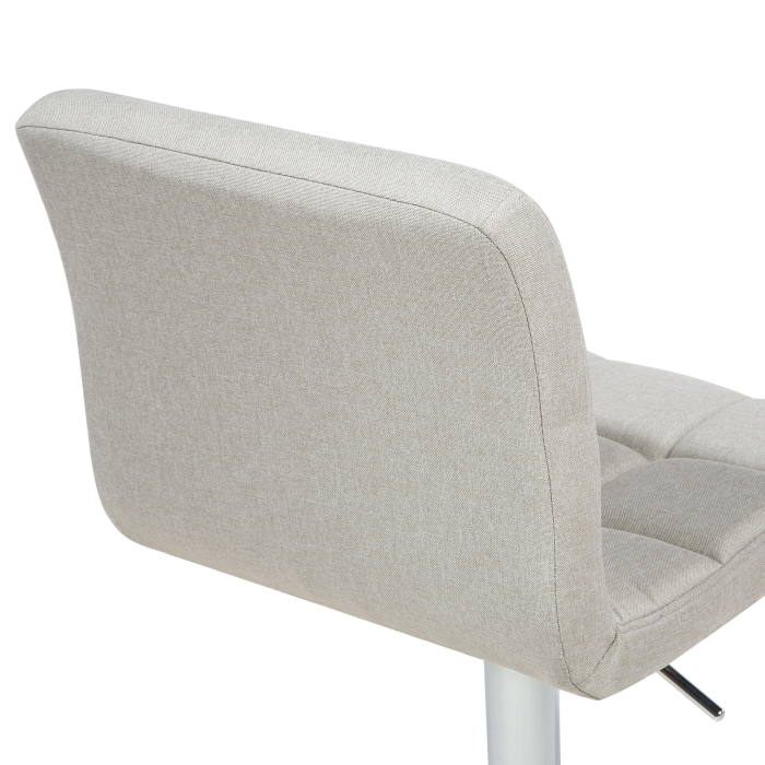 Set of 2 MARION Bar Stools Swivel Light Beige [11]