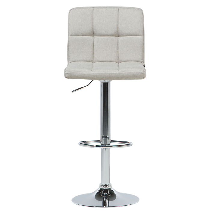 Set of 2 MARION Bar Stools Swivel Light Beige [5]