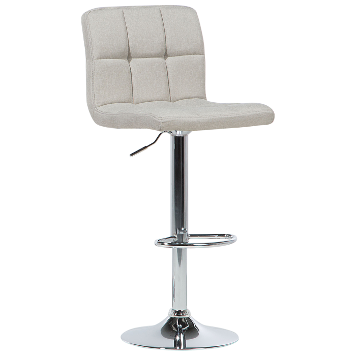 Set of 2 MARION Bar Stools Swivel Light Beige [4]