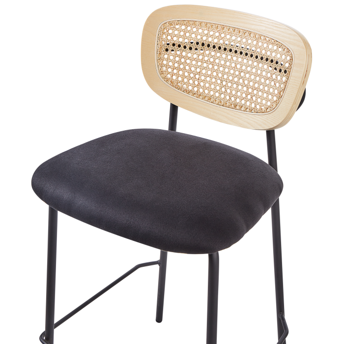 Set de 2 scaune de bar MAYETTA Ratan Negru [7]