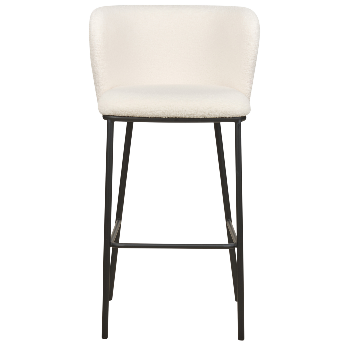 Set de 2 scaune de bar MINA Boucle Alb [6]