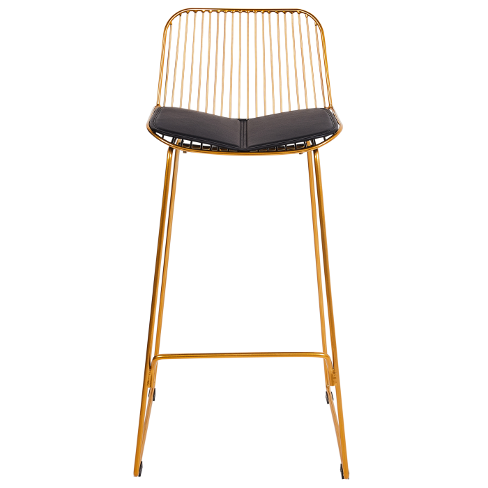 Set de 2 scaune de bar PENSACOLA Metal Auriu [5]