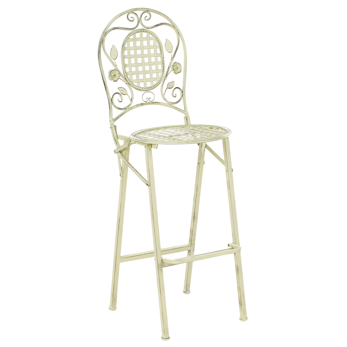 Set of 2 outdoor bar stools BIVIO Foldable Metal Light green [4]