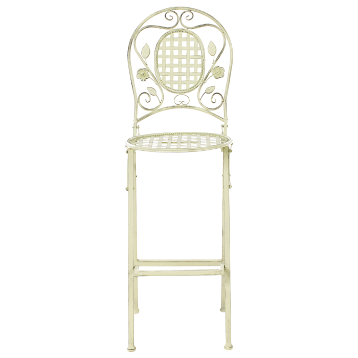 Set of 2 outdoor bar stools BIVIO Foldable Metal Light green [5]