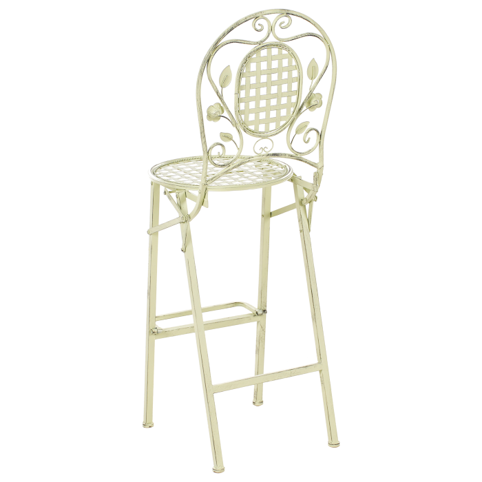 Set of 2 outdoor bar stools BIVIO Foldable Metal Light green [6]