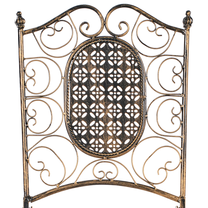 Set de 2 scaune de bar pentru exterior BORMIO Pliabil Metal Negru [9]