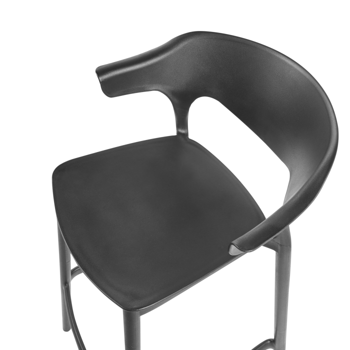 Set of 2 outdoor bar stools GUBBIO Black [8]