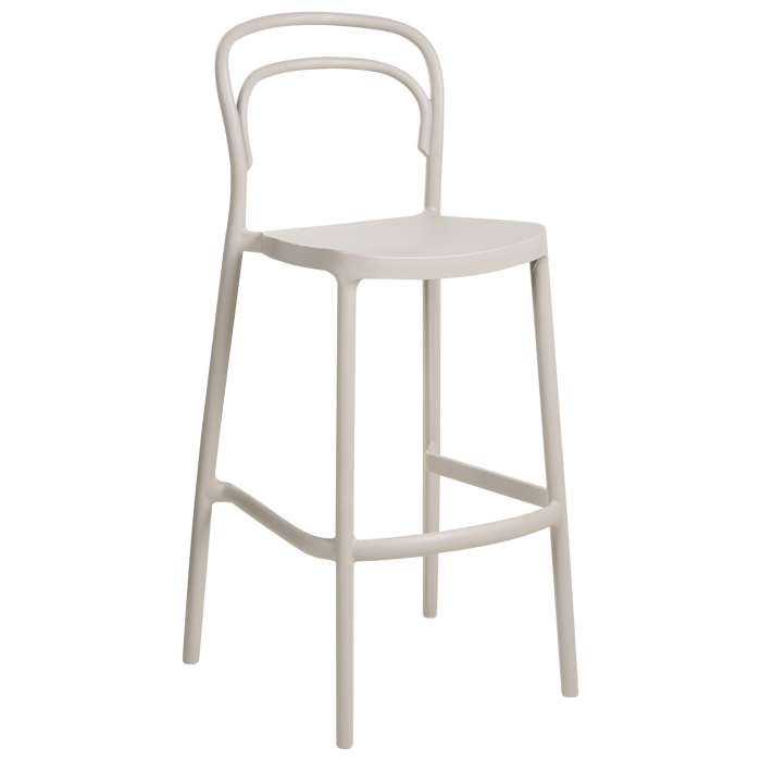 Set de 2 scaune de bar pentru exterior PORANO Bej [4]