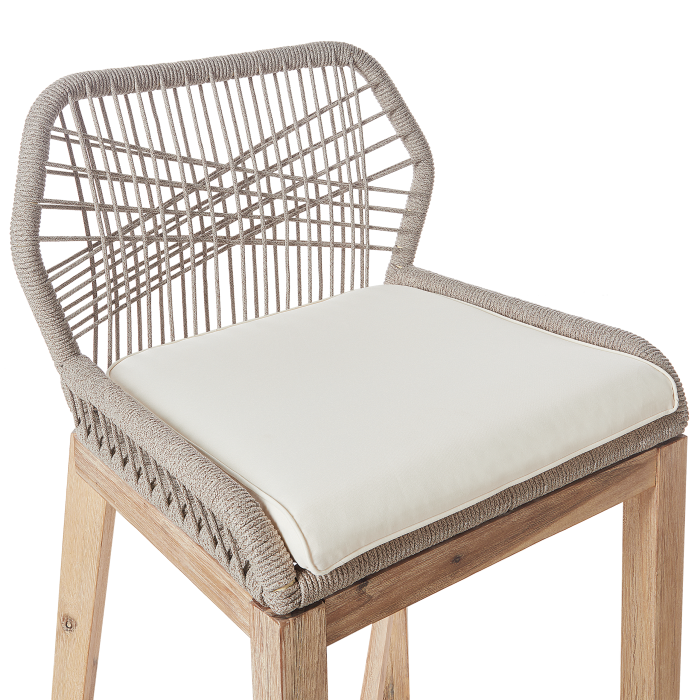 Set de 2 scaune de bar pentru exterior TALAMONE Lemn de acacia Bej [7]