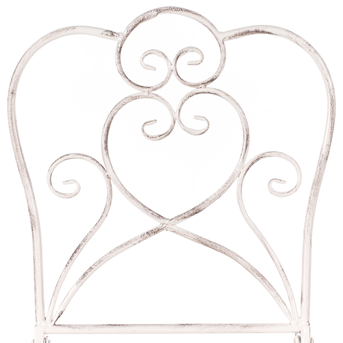 Set of 2 Outdoor Bar Stools TRIESTE Foldable Metal Light Beige [9]