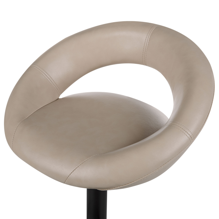 Set de 2 scaune de bar PEORIA Piele ecologică Pivotant Bej deschis [7]