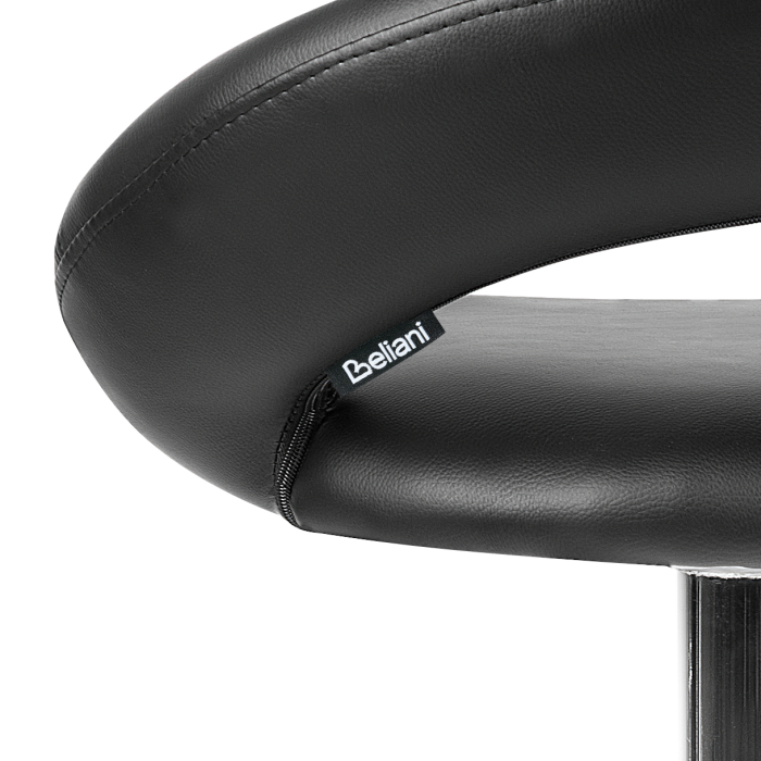 Set of 2 PEORIA bar stools Eco leather Swivel Black [9]