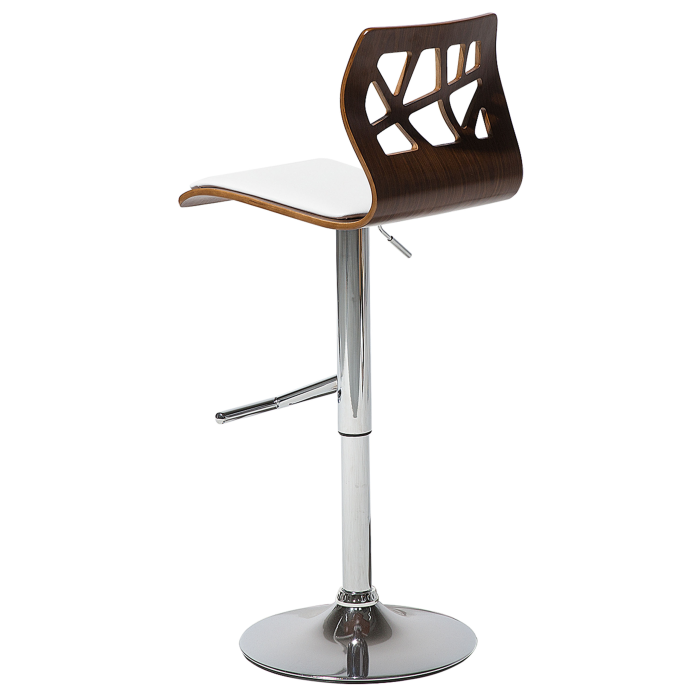 Set of 2 bar stools PETERSBURG Eco-leather Swivel Brown/White [7]