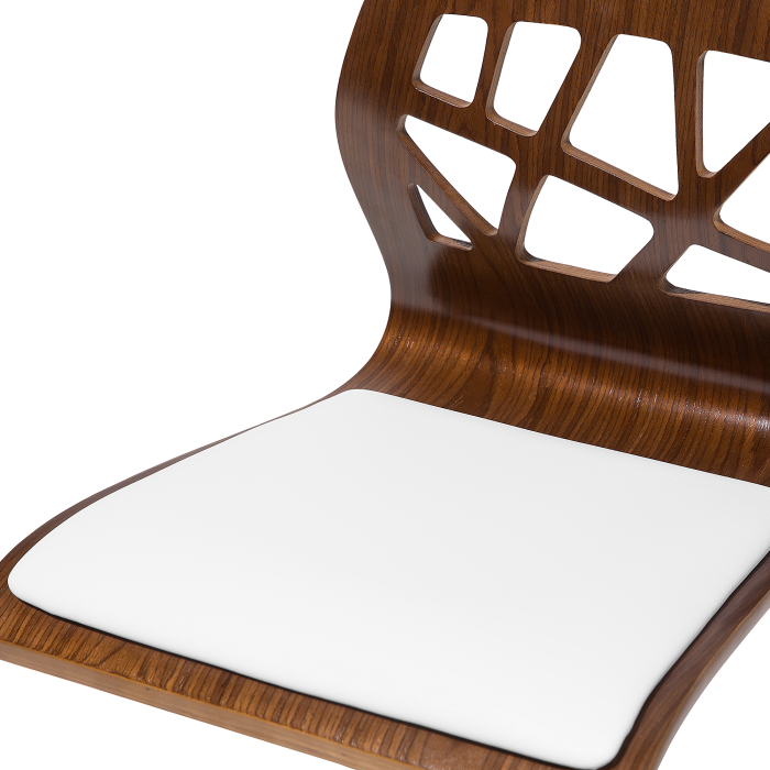 Set of 2 bar stools PETERSBURG Eco-leather Swivel Brown/White [8]