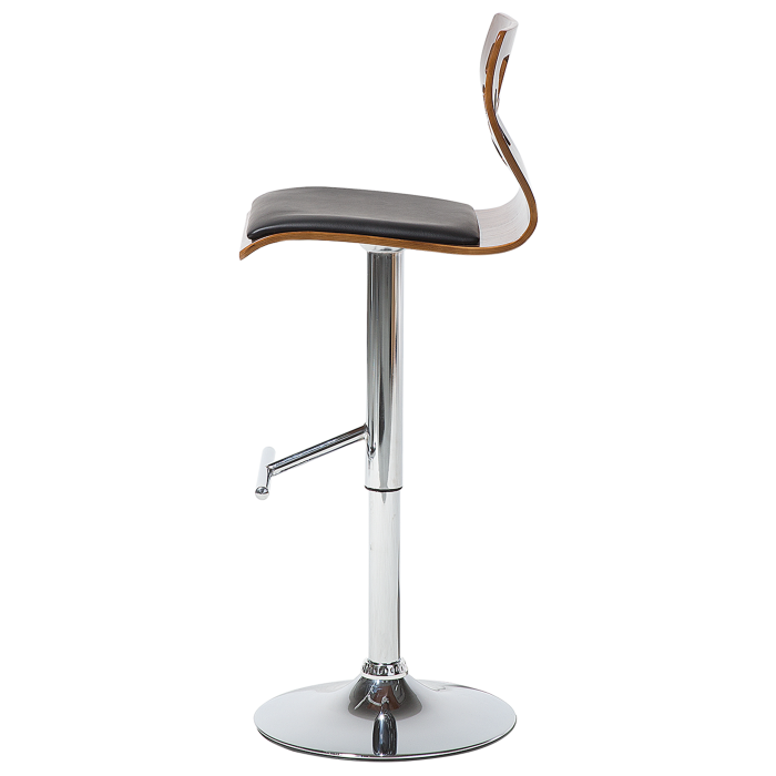 Set of 2 bar stools PETERSBURG Eco-leather Swivel Brown/Black [6]