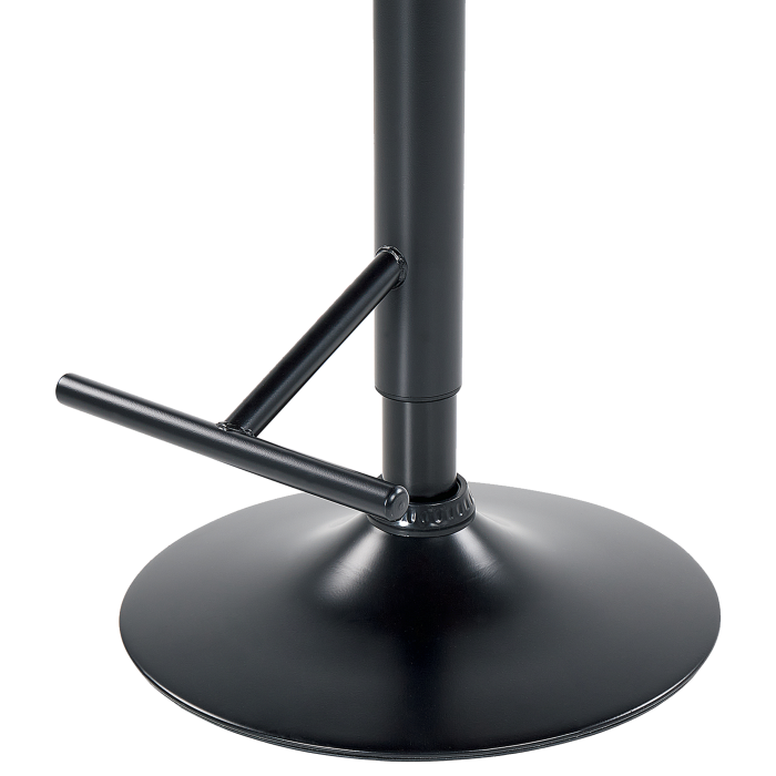 Set of 2 Bar Chairs PETERSBURG Eco Leather Swivel Black [8]