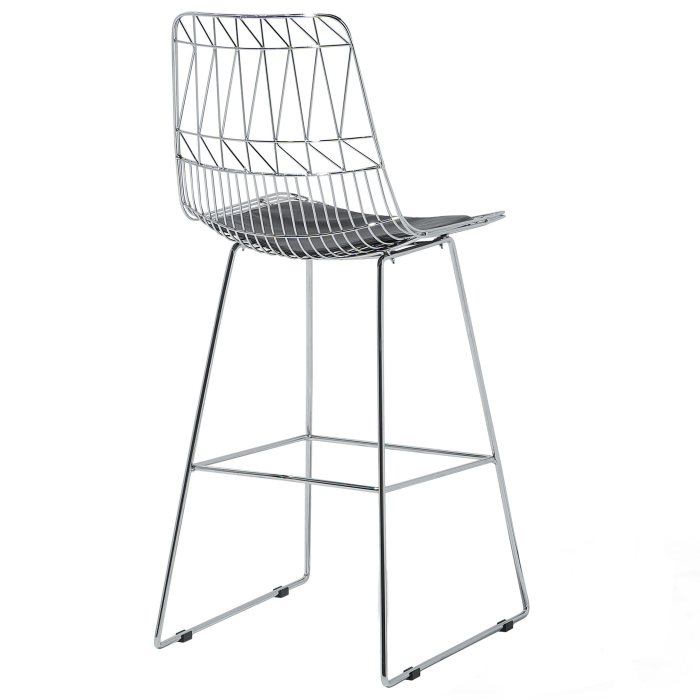 Set de 2 scaune de bar PRESTON Metal Argintiu [6]