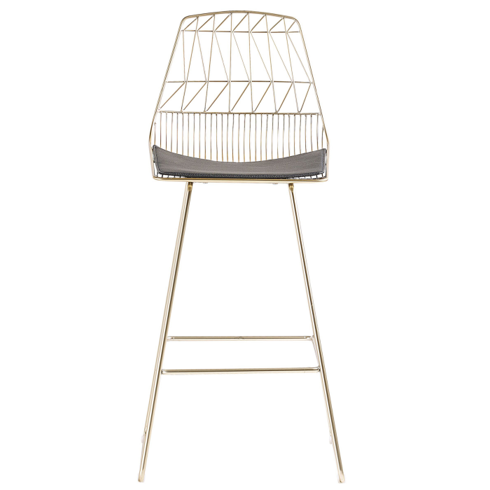 Set of 2 Bar Stools PRESTON Metal Gold [5]