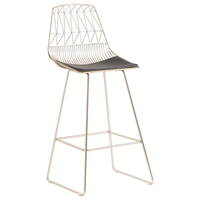 Set of 2 Bar Stools PRESTON Metal Gold [4]