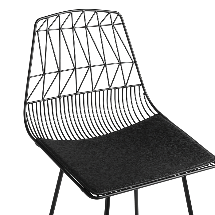 Set of 2 bar chairs PRESTON Metal Black [7]