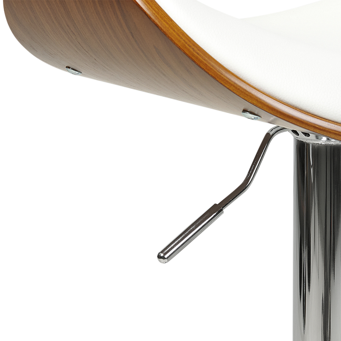 Set of 2 Bar Stools ROTTERDAM Faux Leather Swivel White [9]