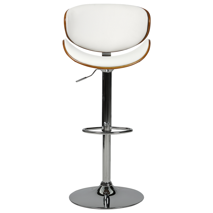 Set of 2 Bar Stools ROTTERDAM Faux Leather Swivel White [5]