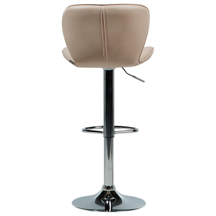Set de 2 scaune de bar VALETTA Piele ecologică Pivotant Bej deschis [7]