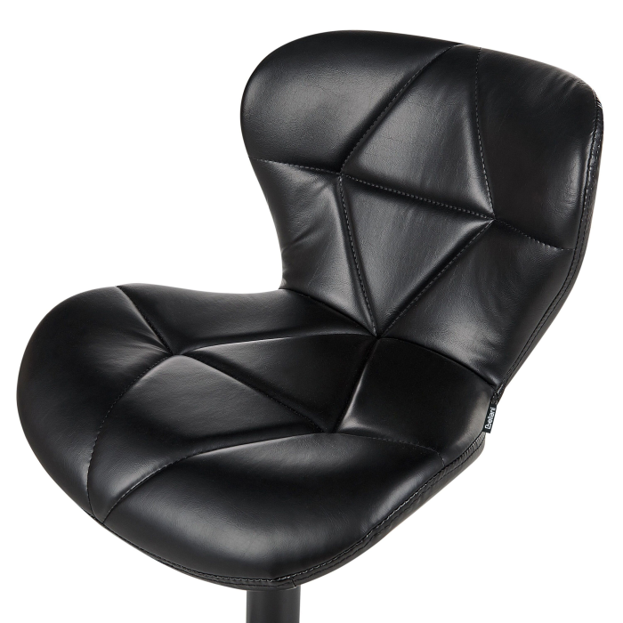 Set of 2 bar chairs VALETTA Eco-leather Swivel Black [7]