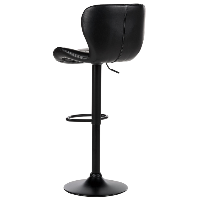 Set of 2 bar chairs VALETTA Eco-leather Swivel Black [6]