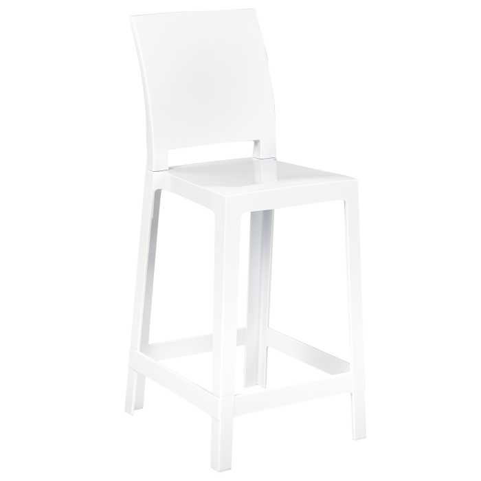 Set de 2 scaune de bar WELLINGTON Alb [4]