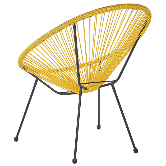 Set of 2 garden chairs ACAPULCO II synthetic rattan Yellow [6]