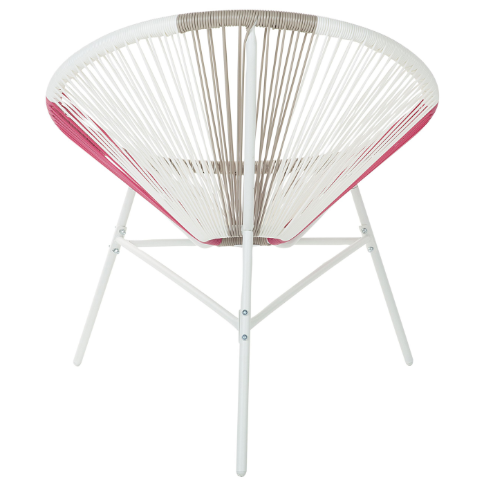 Set de 2 scaune de grădină ACAPULCO Ratan sintetic Roz fucsia [7]