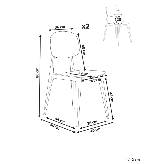 Set of 2 garden chairs KATTAVIA Purple [3]