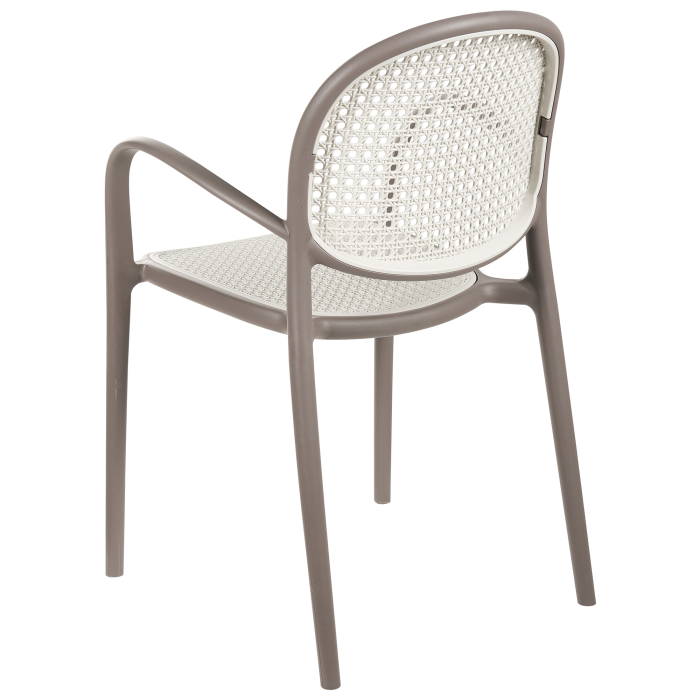 Set of 2 Garden Chairs POVOLETTO Synthetic Material Light Brown [6]