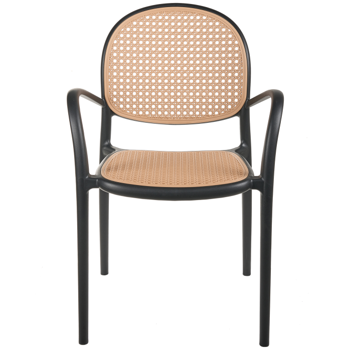 Set of 2 garden chairs POVOLETTO Synthetic material Black [5]