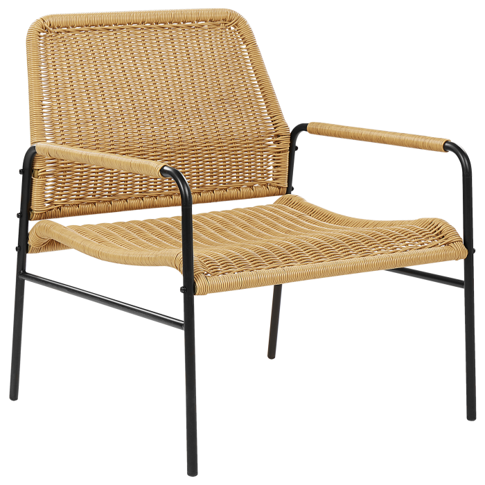 Set of 2 garden chairs PRASIMO Synthetic rattan Natural [4]