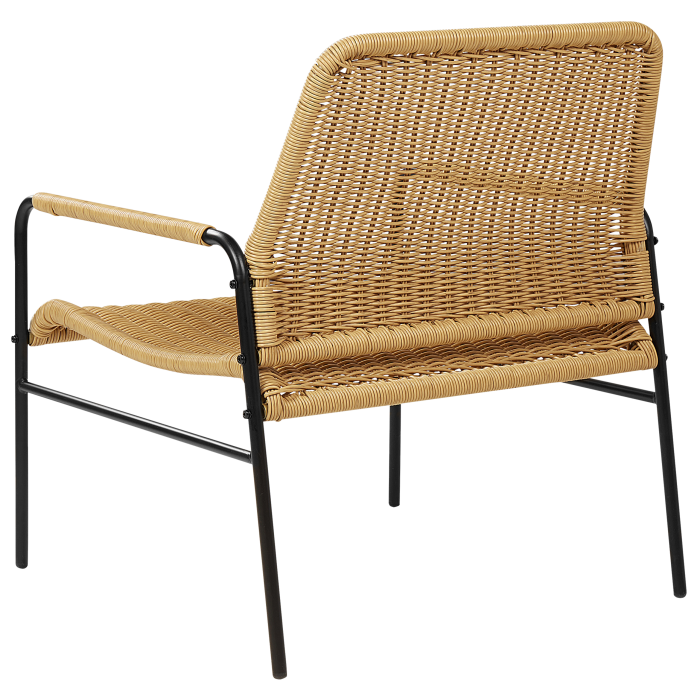 Set of 2 garden chairs PRASIMO Synthetic rattan Natural [6]