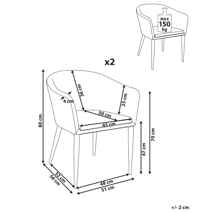 Set of 2 TULUNI Garden Chairs Beige [3]