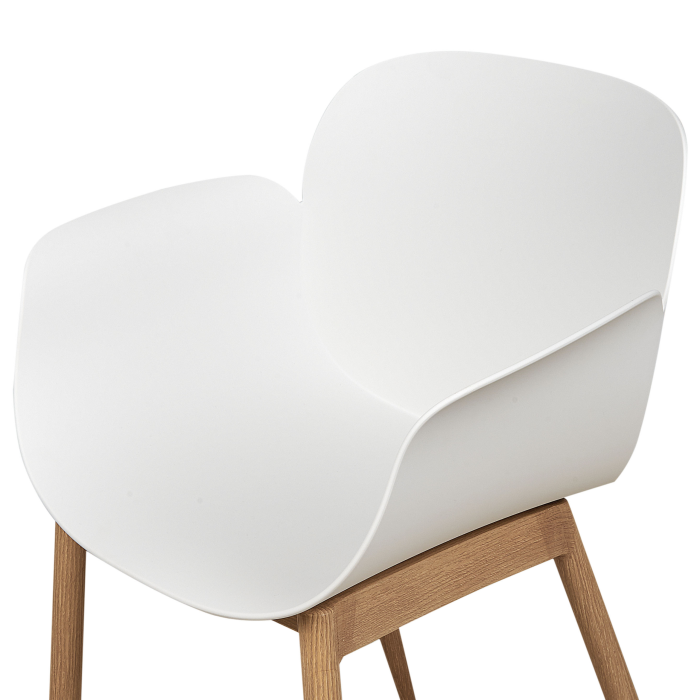 Set of 2 dining chairs ABILENE White [7]