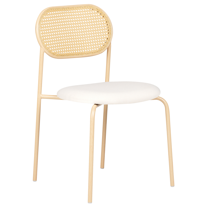 Set de 2 scaune dining ADAVER Metal Maro deschis [4]