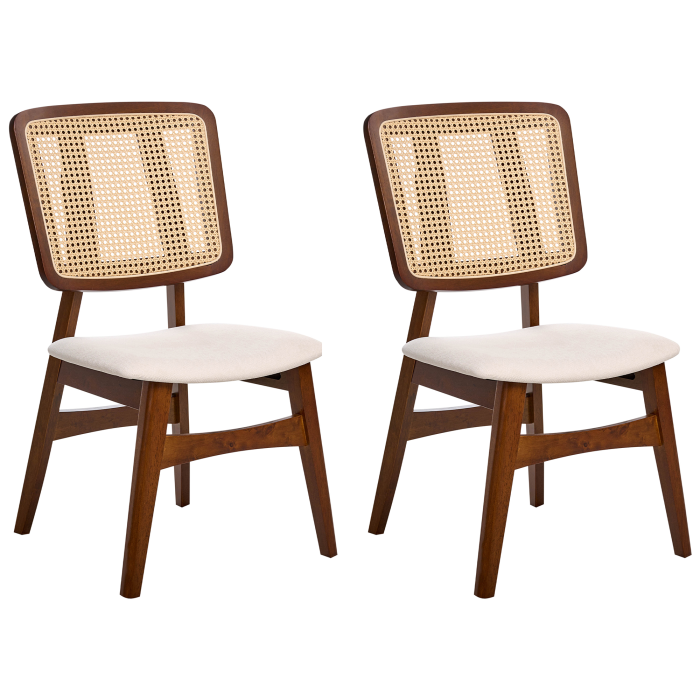 Set of 2 dining chairs ALCOVA Wood Brown [2]
