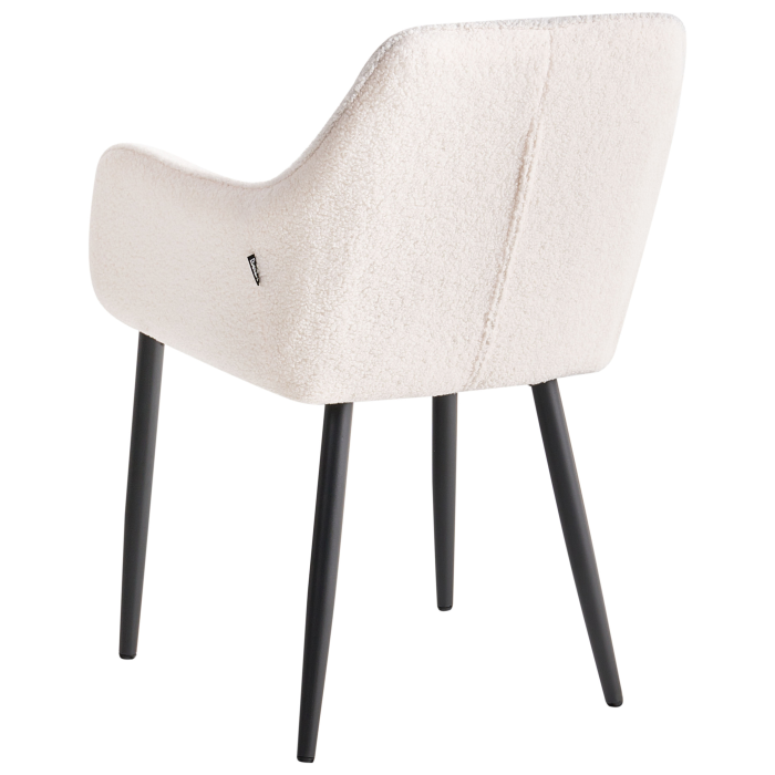 Set de 2 scaune dining ALDEN Boucle Alb [7]